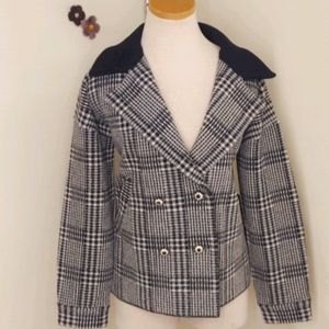 NWT Cliche Fall Black and White Plaid Jacket